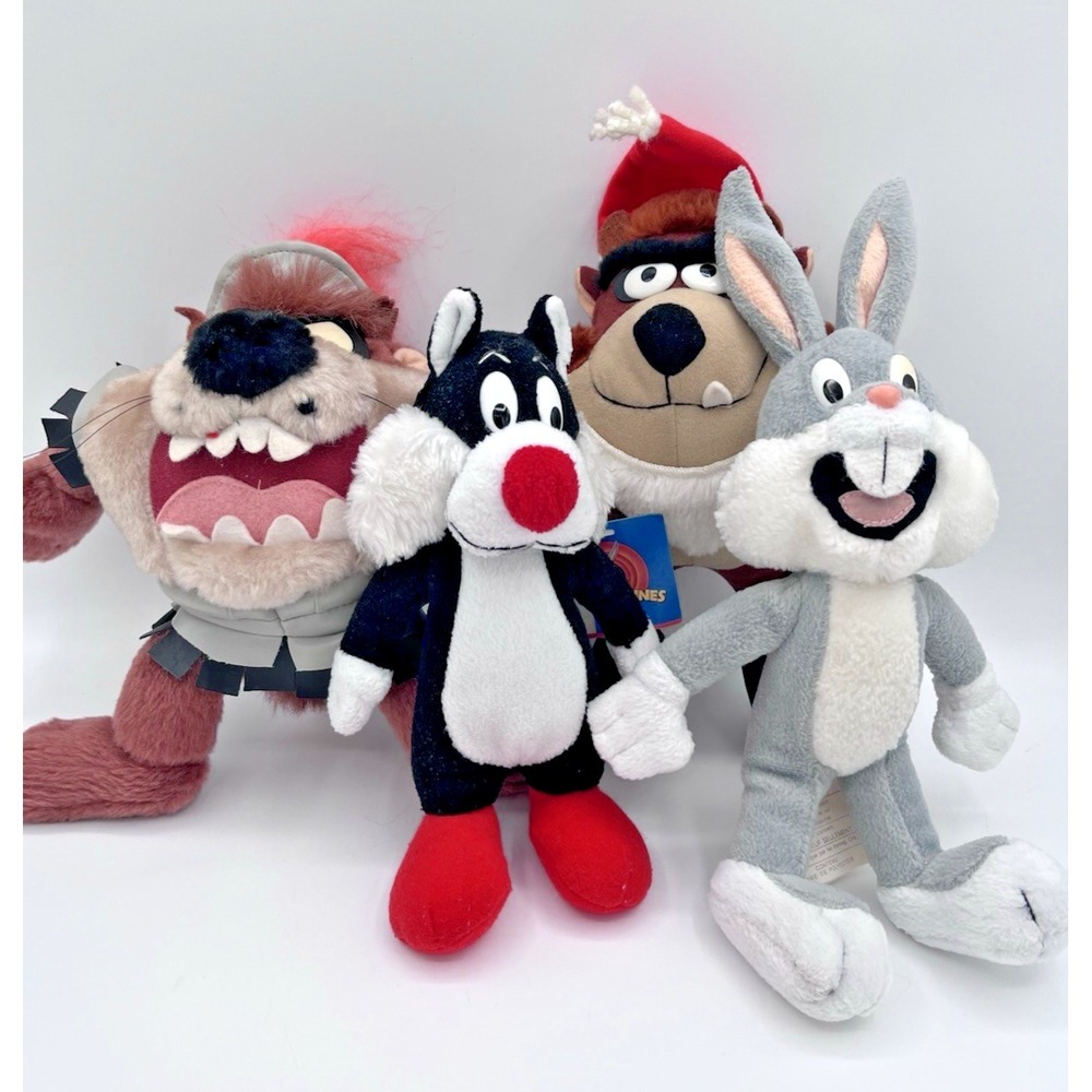 McDonald's‎ LOONEY TUNES Plush Christmas Toys Set Of 3 1992 & Taz w/ tag
